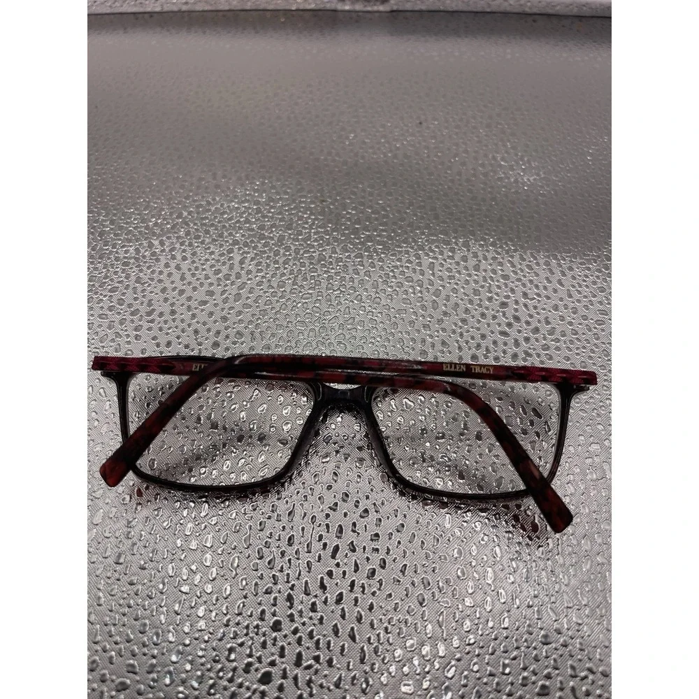 Ellen Tracy Eyeglasses Frames MONTERREY Wine Marble Cat Eye Full Rim 52-15-135 5